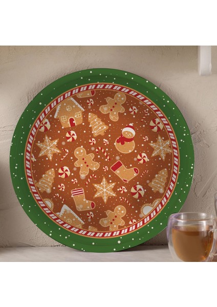 New Year Yılbaşı Gingerbread Tepsi 34 cm