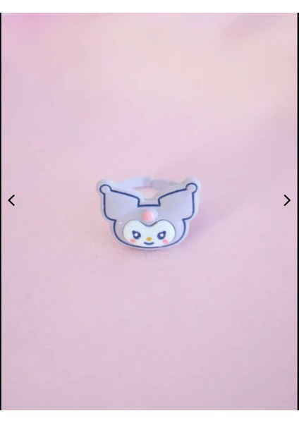 Kuromi Mor Çocuk Yüzük