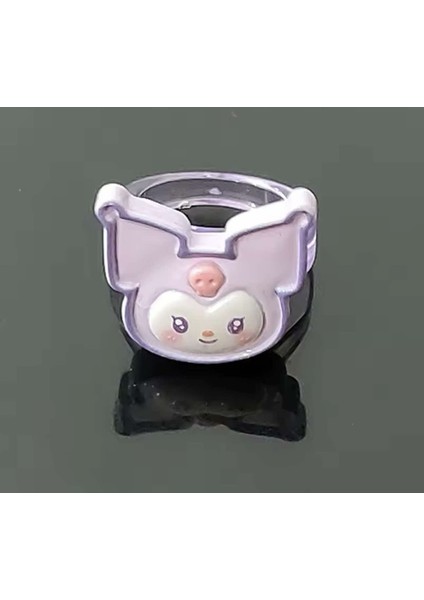 Kuromi Mor Çocuk Yüzük modelleri