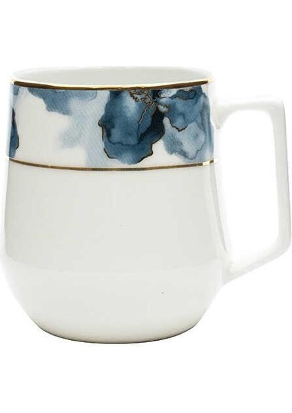 Buket Mavi Çiçek 2'li Mug 350 ml