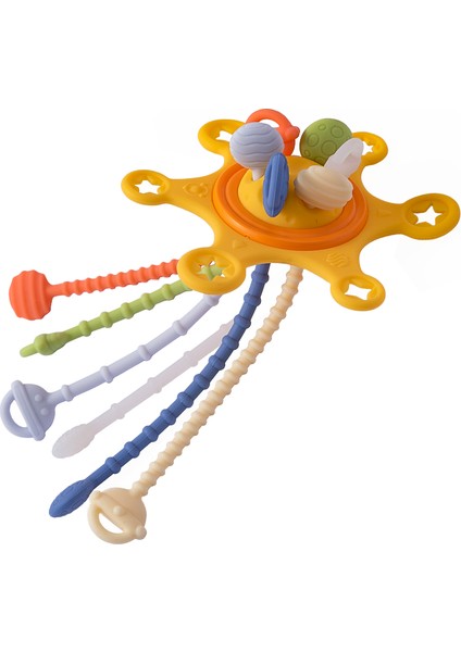 Baby Montessori Toys Pull String Sensory Toys Baby 6 12 Months Silicone Develop Teething Activity Toys For Kids Educational Toys (Yurt Dışından)