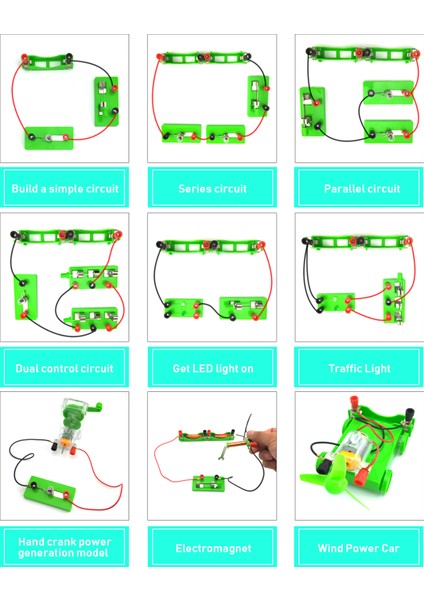 Öğrenci Elektrik Devre Eğitim Kitleri Okul Laboratuvarı Öğrenme Fizik Elektromanyetik Deneyler Öğretim Araçları Bilim Oyuncakları (Yurt Dışından)