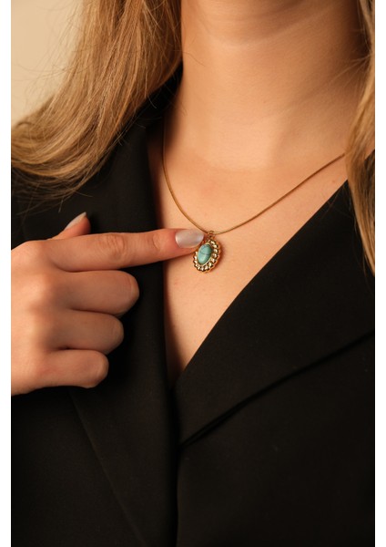 Çildan Womens Doğal Taşlı Gold Kolye fiyatları