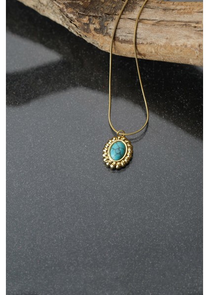 Çildan Womens Doğal Taşlı Gold Kolye fırsatları