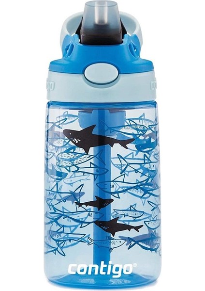 Gizmo Flip Pro Sharks Tritan Çocuk Suluğu 420 ml Açık Mavi