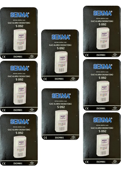 Doğal Gaz (Metan) Alarm Dedektörü S-092 (8 Adet)