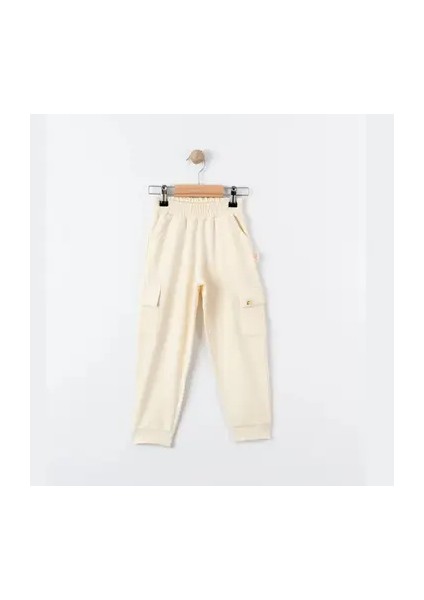 Tiffany Eşofman Altı Kargo Cepli Oversize Theme Bej