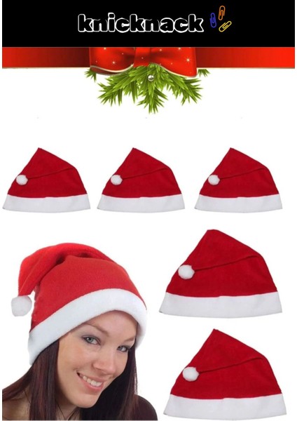 Tekno Trust Özel Üretim Yıkanabilir Ucu Ponponlu Çocuk Yetişkin Yılbaşı Noel Baba %100 Polar Şapka 1 Adet