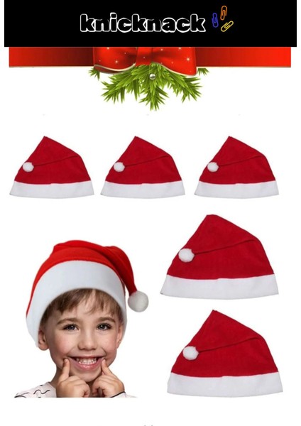 Tekno Trust Özel Üretim Yıkanabilir Ucu Ponponlu Çocuk Yetişkin Yılbaşı Noel Baba %100 Polar Şapka 1 Adet