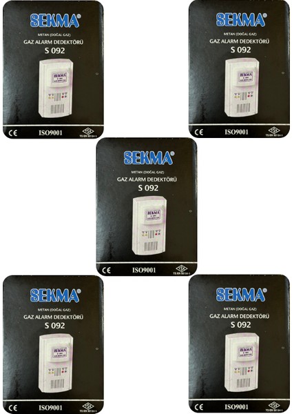 Doğal Gaz (Metan) Alarm Dedektörü S-092 (5 Adet)