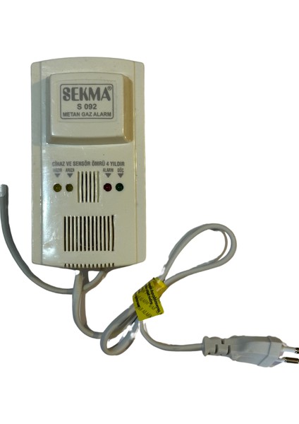 Doğal Gaz (Metan) Alarm Dedektörü S-092 (5 Adet)
