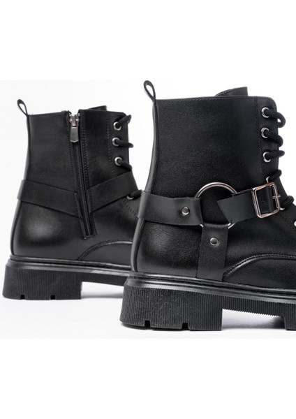 508-3038 Siyah Toka Aksesuarlı Fermuarlı Günlük Kadın Bot fırsatları