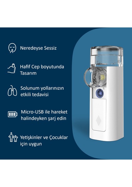 Mini Hava 360 + Taşınabilir Mesh Nebulizatör