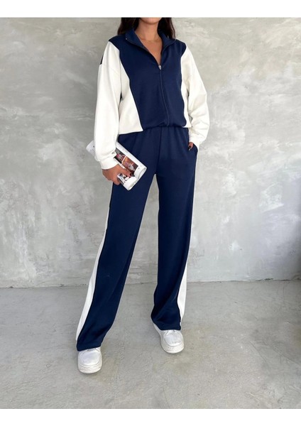 Kadın Biyeli Fermuarlı Alt Üst Modal Takım