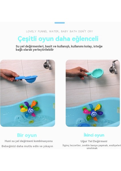 Eleganceemporium Çocuk Banyo Eğlence Su Yel Değirmeni Kaşık Oyuncak (Yurt Dışından)