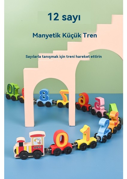 Ahşap Manyetik Tren Bulmaca Erken Eğitim Bilişsel Egzersiz Bebek Oyuncakları (Yurt Dışından)