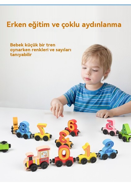 Ahşap Manyetik Tren Bulmaca Erken Eğitim Bilişsel Egzersiz Bebek Oyuncakları (Yurt Dışından)