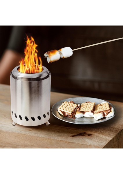 Paslanmaz Çelik Açık Odun Sobası Kapalı Avlu Taşınabilir Soba Masa Üstü Soba Masa Modeli Dumansız Soba (Yurt Dışından)