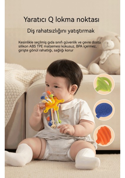 Eleganceemporium Bebek Yumuşak Kauçuk Lalale Kavrama Eğitimi Çekme Yumuşak Kauçuk Oyuncak (Yurt Dışından)