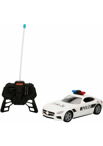 1:20 Uzaktan Kumandalı Suncon Polis Arabası 21 Cm. - Beyaz-1