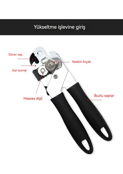 Paslanmaz Çelik Konserve Açacağı Büküm Şişe Kapağı Açacağı (Yurt Dışından)