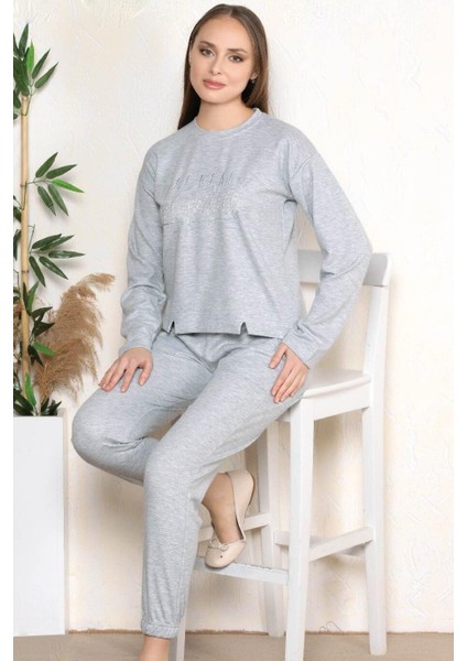 Kadın Uzun Kol Kışlık Pijama Takımı Dowry 09-126