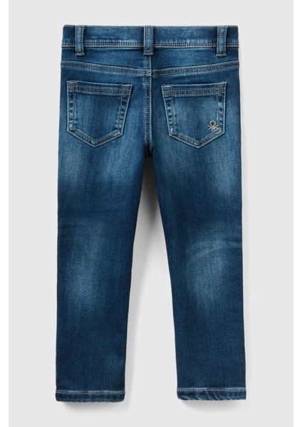 Erkek Bebek Denim Pantolon - Mavi