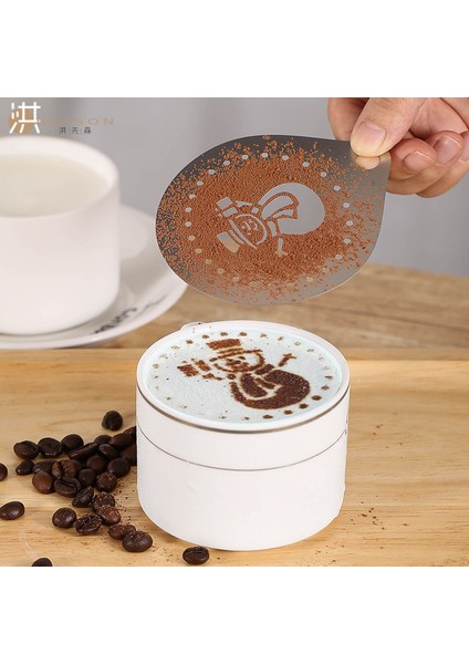 Paslanmaz Çelik Kahve Latte Sanat Kalıbı (Yurt Dışından)