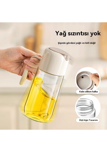 500 ml Mutfak Cam Yağdanlık Otomatik Açılır Kapaklı Yağdanlık (Yurt Dışından)