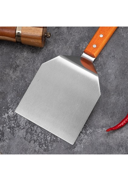 Ahşap Saplı Düz Ağız Krep Küreği Biftek Küreği Teppanyaki El Krepi Geniş Erişte Barbekü Küreği (Yurt Dışından) fiyatları