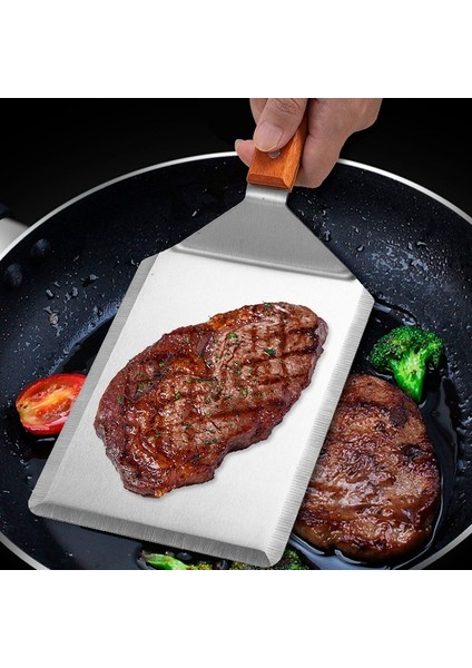 Ahşap Saplı Düz Ağız Krep Küreği Biftek Küreği Teppanyaki El Krepi Geniş Erişte Barbekü Küreği (Yurt Dışından) modelleri