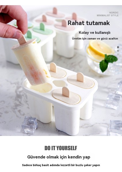 3 Parçalı, 4 Bölmeli Dondurma Kalıbı (Yurt Dışından)
