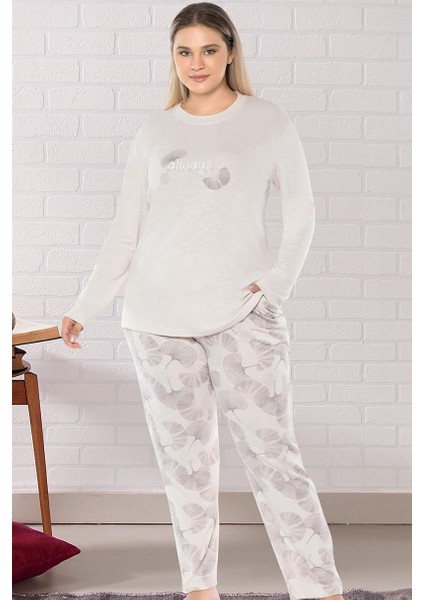 Büyük Beden Battal Uzun Kol Pijama Takımı Dowry B09-161