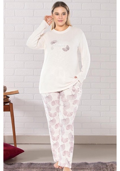 Büyük Beden Battal Uzun Kol Pijama Takımı Dowry B09-161