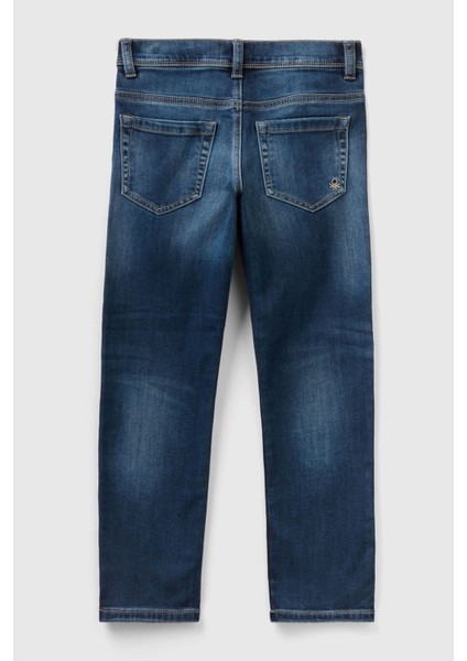 Erkek Çocuk Denim Pantolon - Mavi