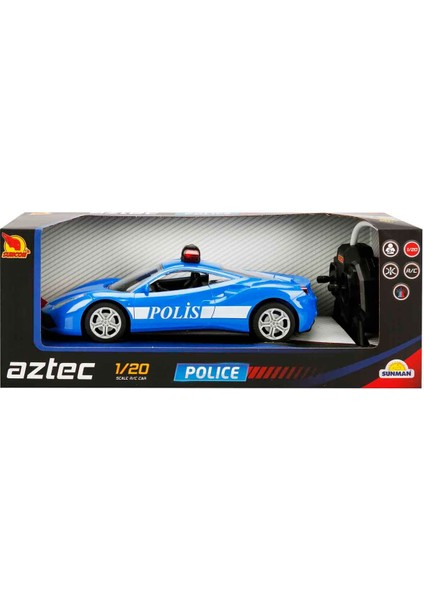 1:20 Uzaktan Kumandalı Suncon Polis Arabası 21 Cm. - Siyah-2