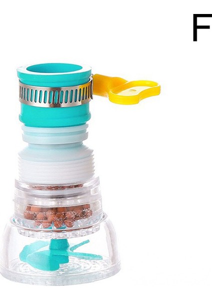 F Stili 360 Derece Dönebilen Püskürtme Başlığı Musluk Döner Aerator Uzatıcı Ayarlanabilir Su Tasarrufu Püskürtücü Filtre Döner Difüzör (Yurt Dışından)