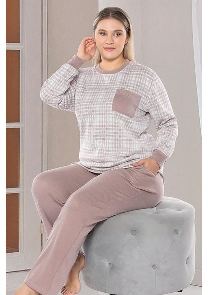 Büyük Beden Battal Uzun Kol Pijama Takımı Dowry B09-165