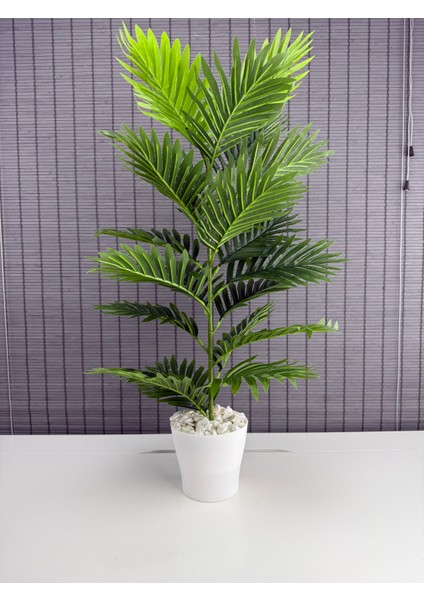 Yapay Yapraklı Palmiye Ağacı Plastik Saksılı 23 Yaprak 85CM