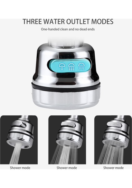 Gümüş Bakır Tarzı Mutfak Bataryası Uzatılmış Yüksek Basınçlı Musluk Aerator Su Tasarrufu Musluğu Başlığı Adaptörü (Yurt Dışından) fırsatları