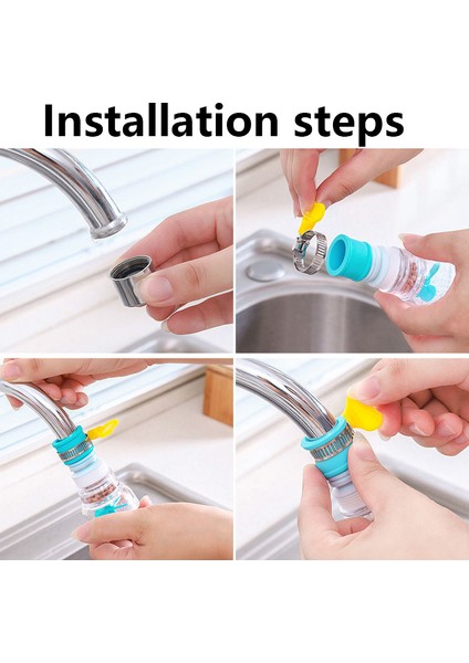 Mavi-B Tarzı 360 Derece Ayarlanabilir Musluk Uzatma Ağızlık Su Tasarrufu Püskürtücü Filtre Difüzör Mutfak Banyo Su Musluğu Aksesuarları (Yurt Dışından) fırsatları