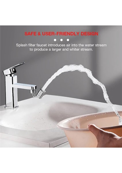 720TAP-2 Kafa Stili 720° Döner Musluk Başlığı Su Tasarrufu Için Evrensel Anti-Sıçrama Filtre Aerator Rotasyonlu Musluk Başlığı (Yurt Dışından) fırsatları