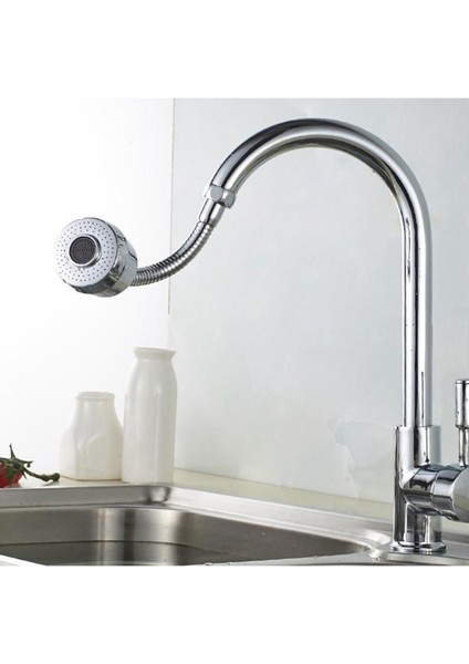 L Tarzı Dönebilen Su Tasarrufu Musluk Aparatı Gümüş Renkli Filtreli Su Musluğu Köpürtücü Aparat - E-Ticaret Başlığı (Yurt Dışından) fiyatları