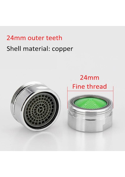 24 mm Dış Diş Stili 1 Adet Su Tasarrufu Nozulu Banyo Aksesuarları Ağı Ağızlık Musluk Aerator Sıçramayı Önleyen Musluk Köpücü Musluk Bağlantısı Duş (Yurt Dışından)