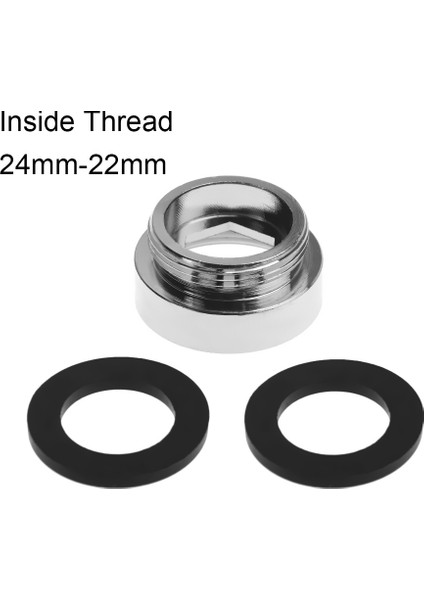 24MM-22MM Tarzı Ev Günlük Musluk Için Gasket Aracı ile Mm'den Ap Aerator Bağlantısı Için Metal Dış Iç Iplik Su Tasarrufu Adaptörü (Yurt Dışından)