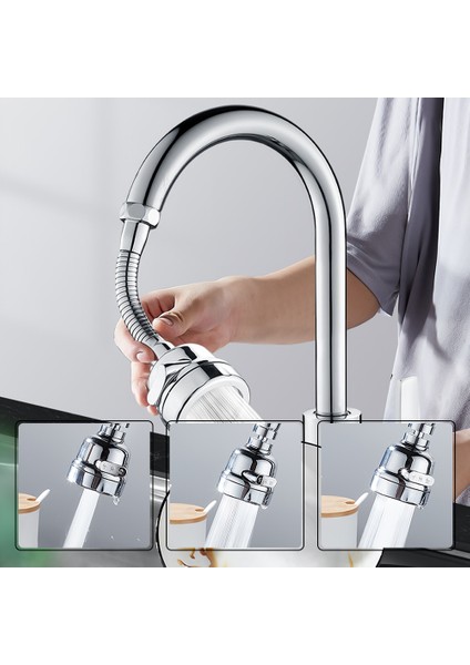 C Stili Lyfead 3 Modlu Musluk Aeratörü Mutfak Basınçlı Su Tasarrufu Ayarlanabilir Booster Musluk (Yurt Dışından) fırsatları