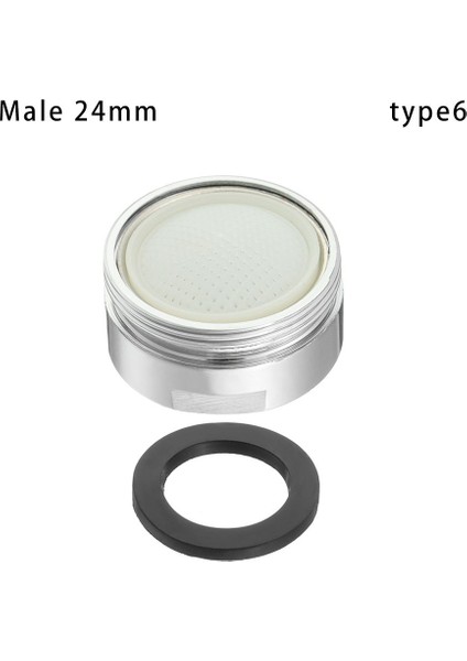 Erkek 24MM-TYPE6 Tarzı 1 Adet Su Tasarrufu Musluk Aeratörü Dişi Konu Erkek Konu Musluk Cihazı Difüzör Musluk Nozul Filtre Adaptörü Su Köpüğü (Yurt Dışından)