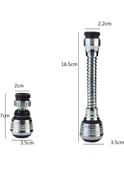 Kısa Stil 360° Dönebilen Mutfak Bataryası Uzatma Musluğu Aerator Su Tasarrufu Musluğu Difüzörü Musluk Nozulu (Yurt Dışından) fırsatları