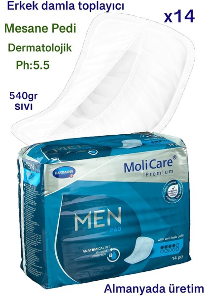 Erkek Mesane Pedi Molicare Premium Men Pad 4 Damla Özel ve Üstün Koruma 14'lük Paket modelleri
