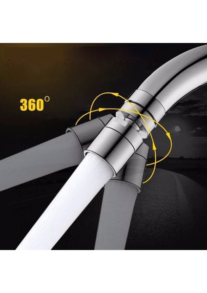 D Tipi Stili Esnek 360 Derece Dönebilen Musluk Nozulu Bağlantısı Pirinç Su Tasarrufu Musluk Musluk Aerator Püskürtücü Lavabo Aerator Mutfak Ev Donanımı (Yurt Dışından) fırsatları